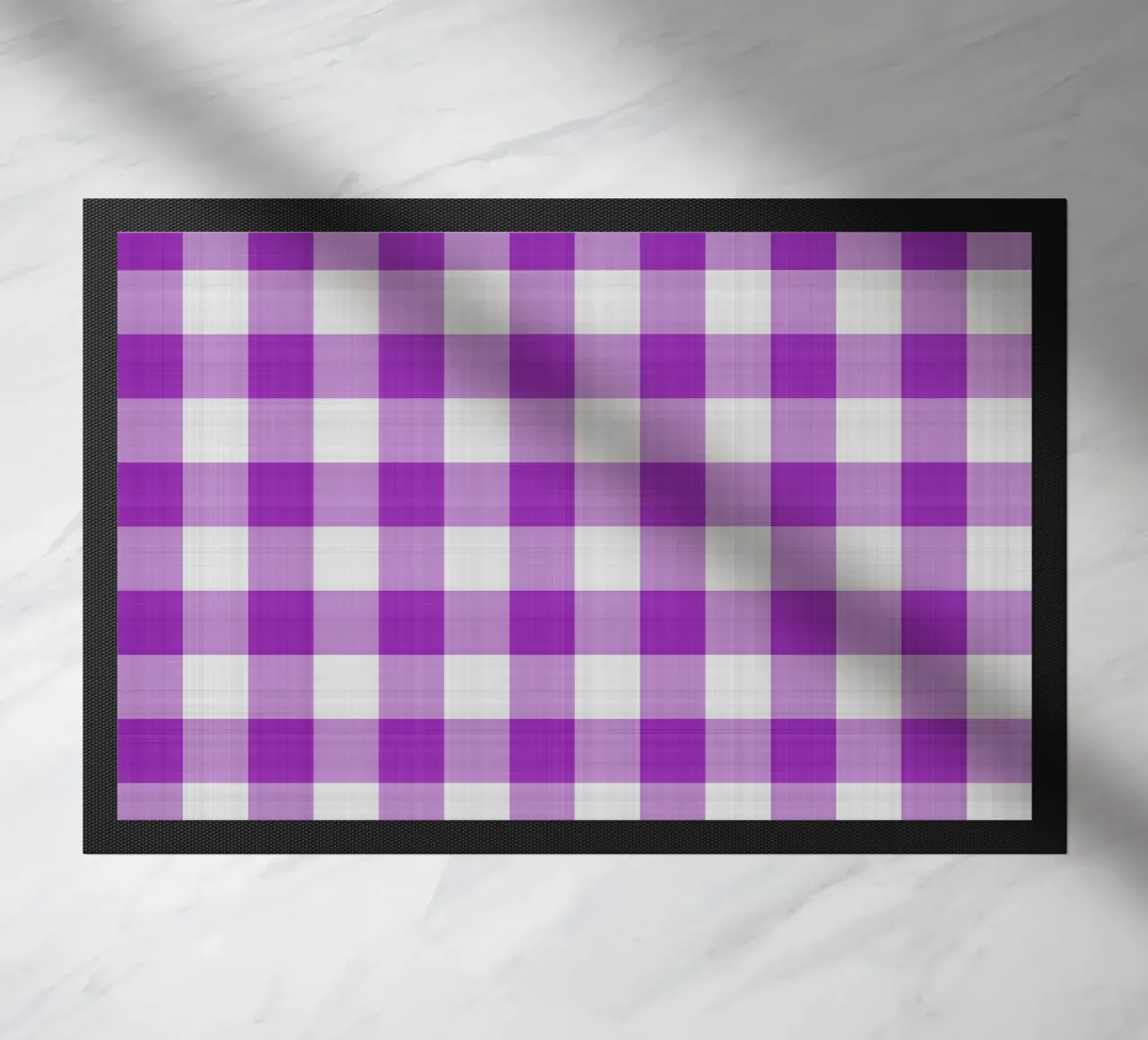 Gingham in viola chiaro grande zerbino da Happy Littles