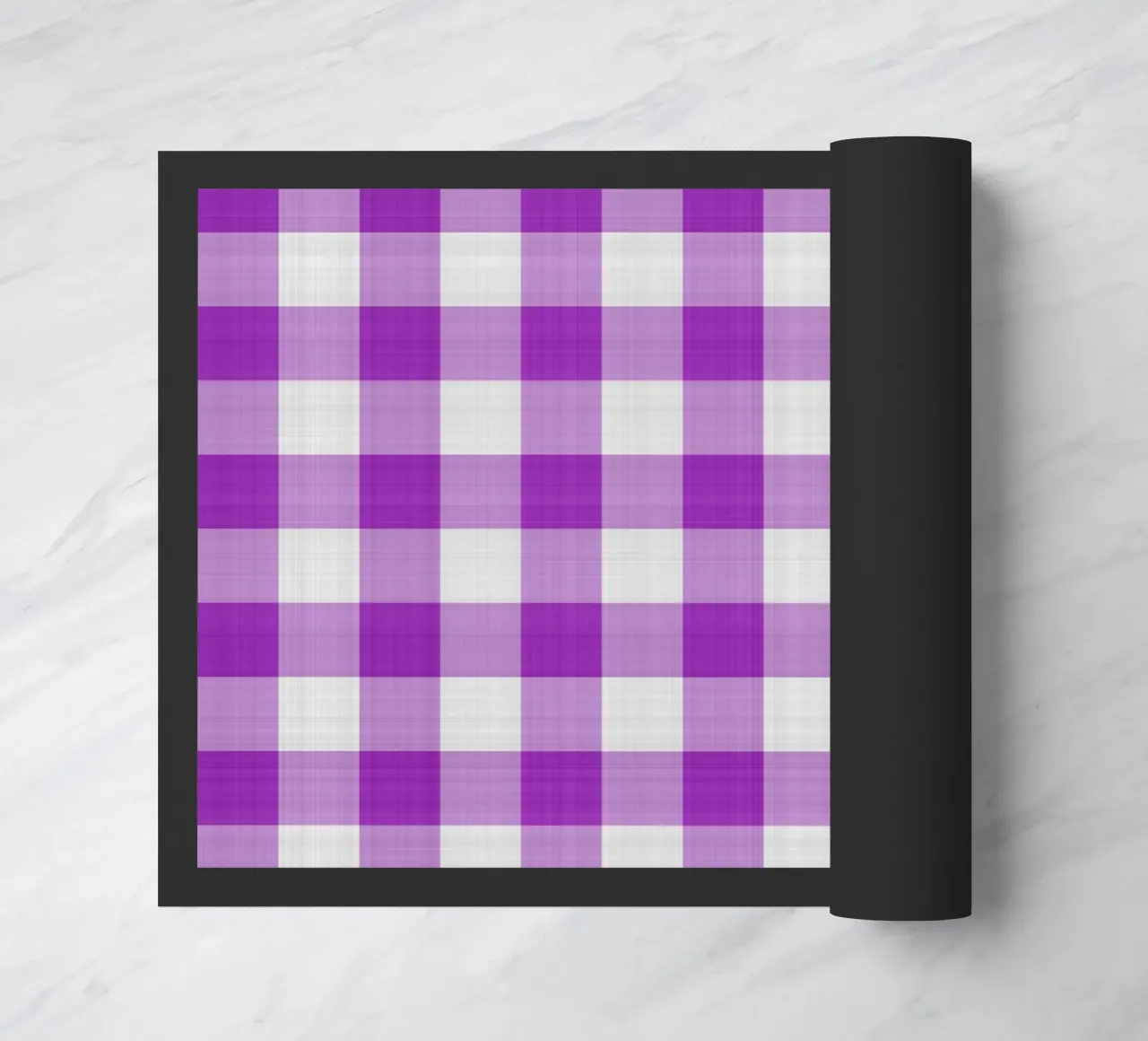 Gingham in viola chiaro grande zerbino da Happy Littles