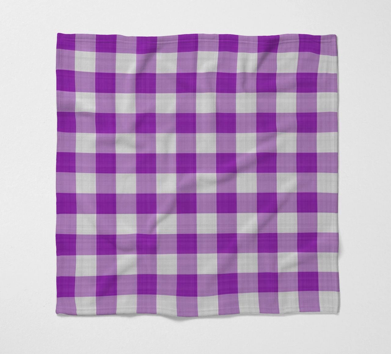 Gingham in viola chiaro grande coperta in pile da Happy Littles