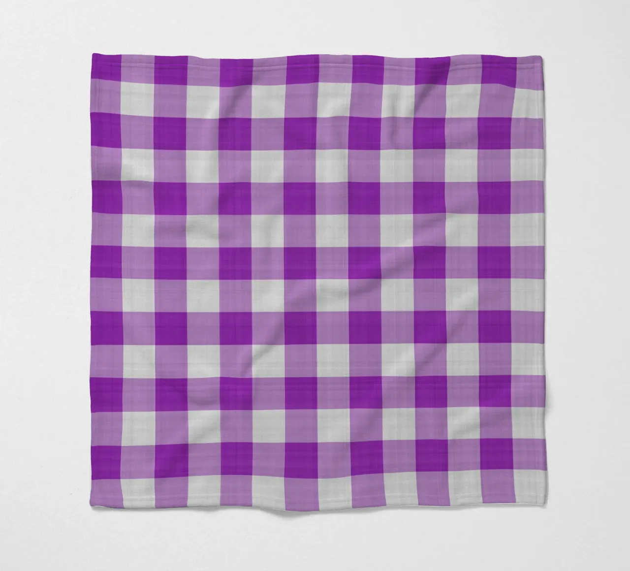 Gingham in viola chiaro grande coperta in pile da Happy Littles