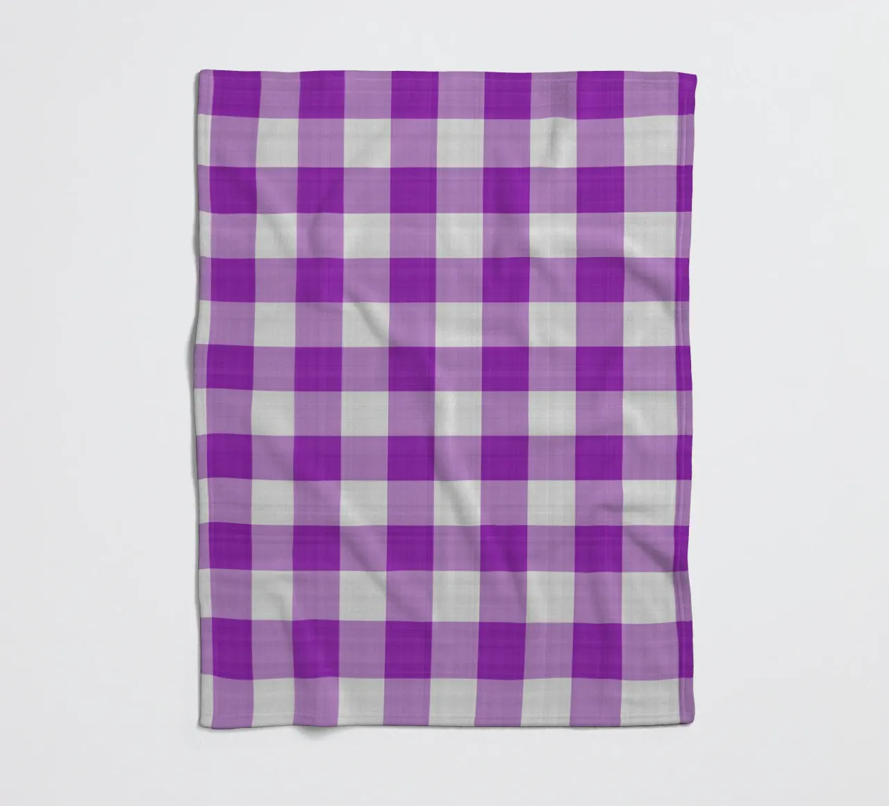 Gingham in viola chiaro grande coperta in pile da Happy Littles