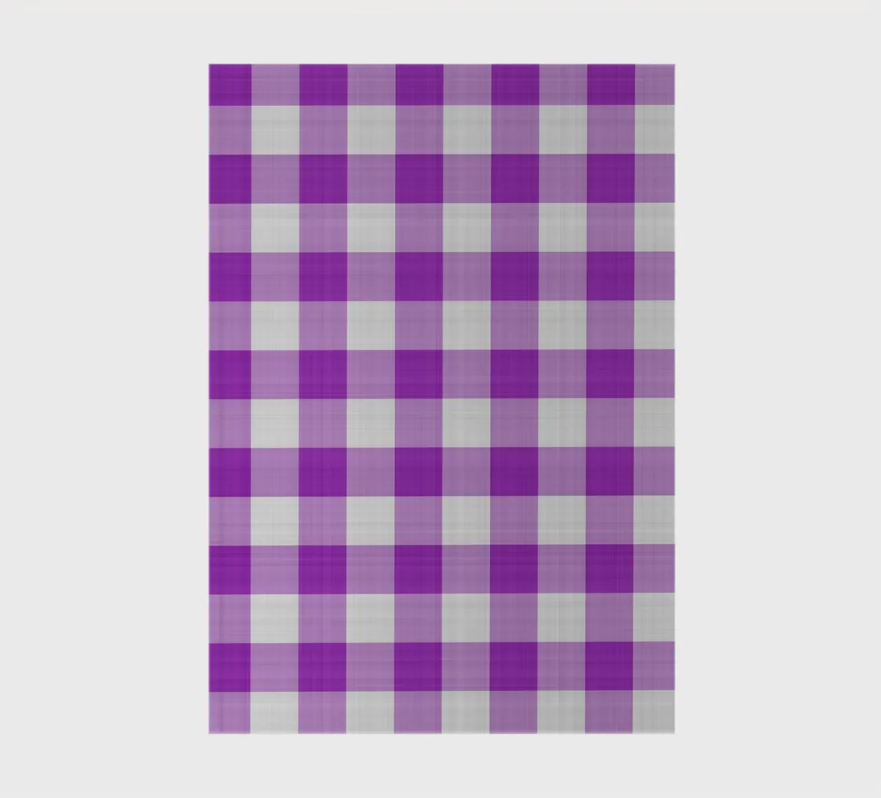 Gingham in Hellviolett Groß Notizbuch von Happy Littles
