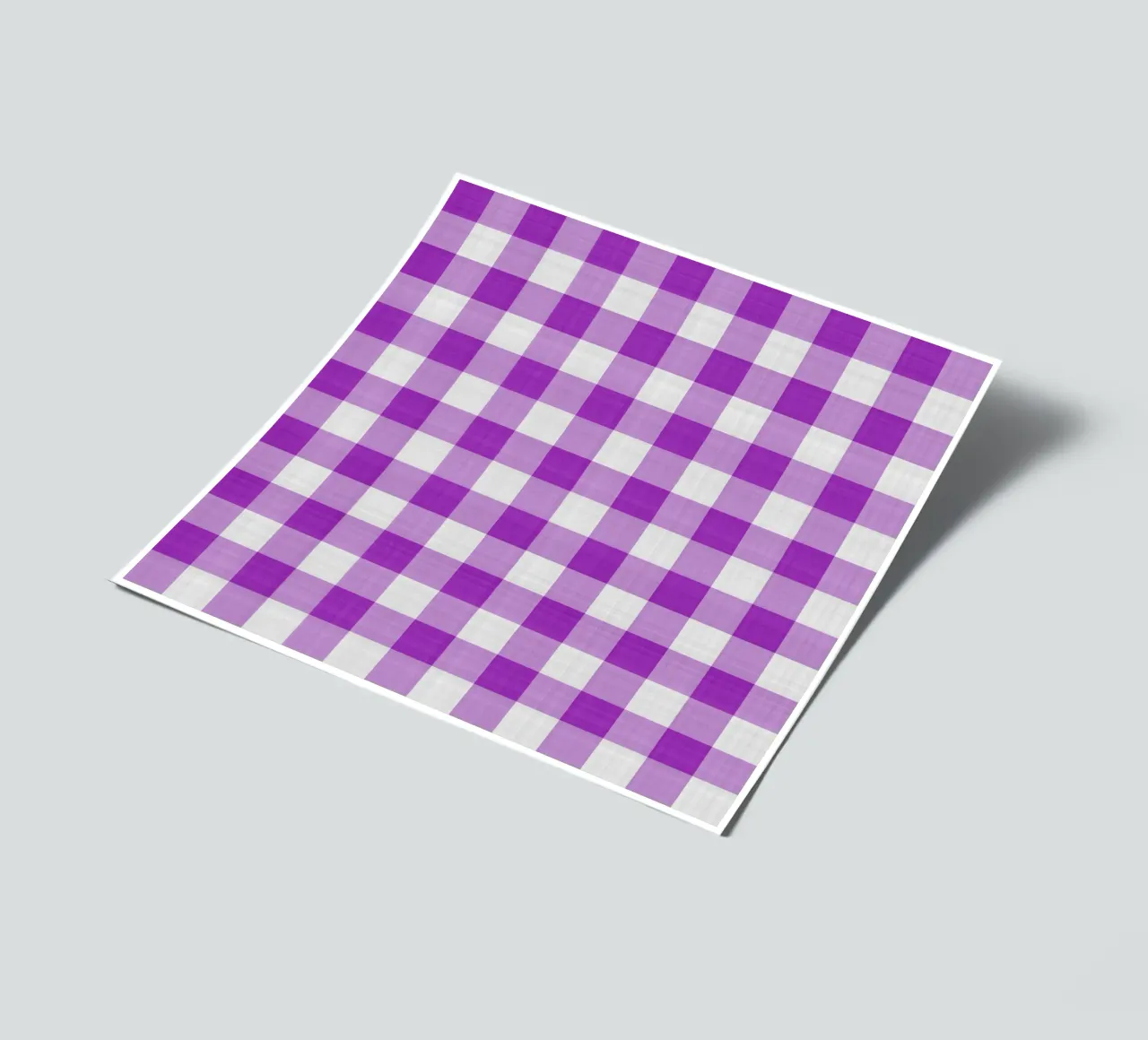 Gingham in viola chiaro grande foglio adesivo da Happy Littles