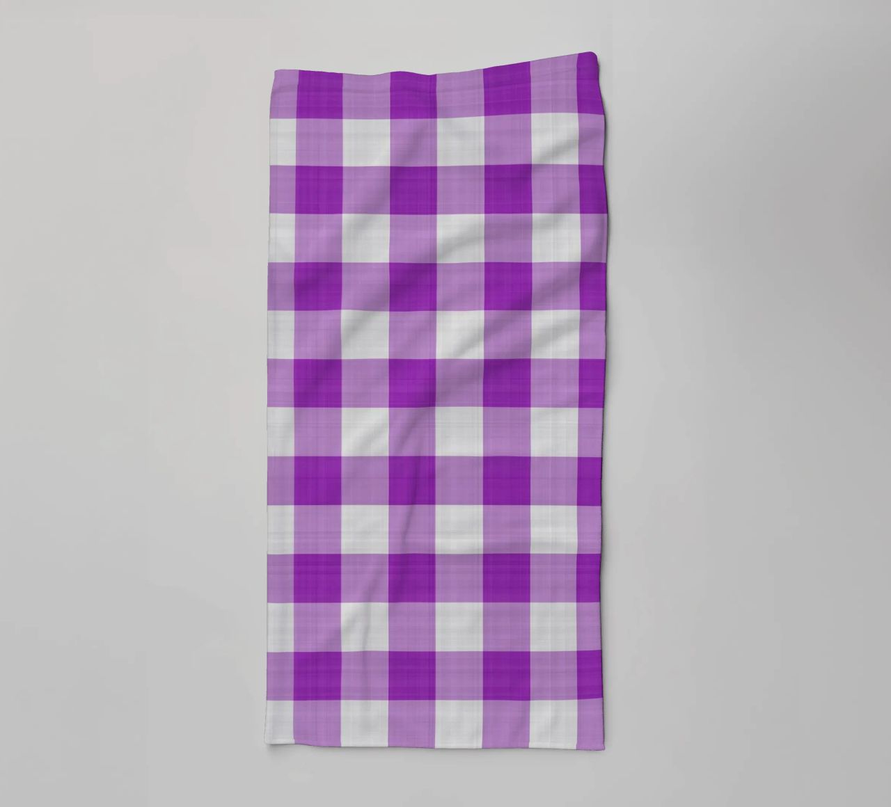 Gingham in viola chiaro grande asciugamano da bagno da Happy Littles