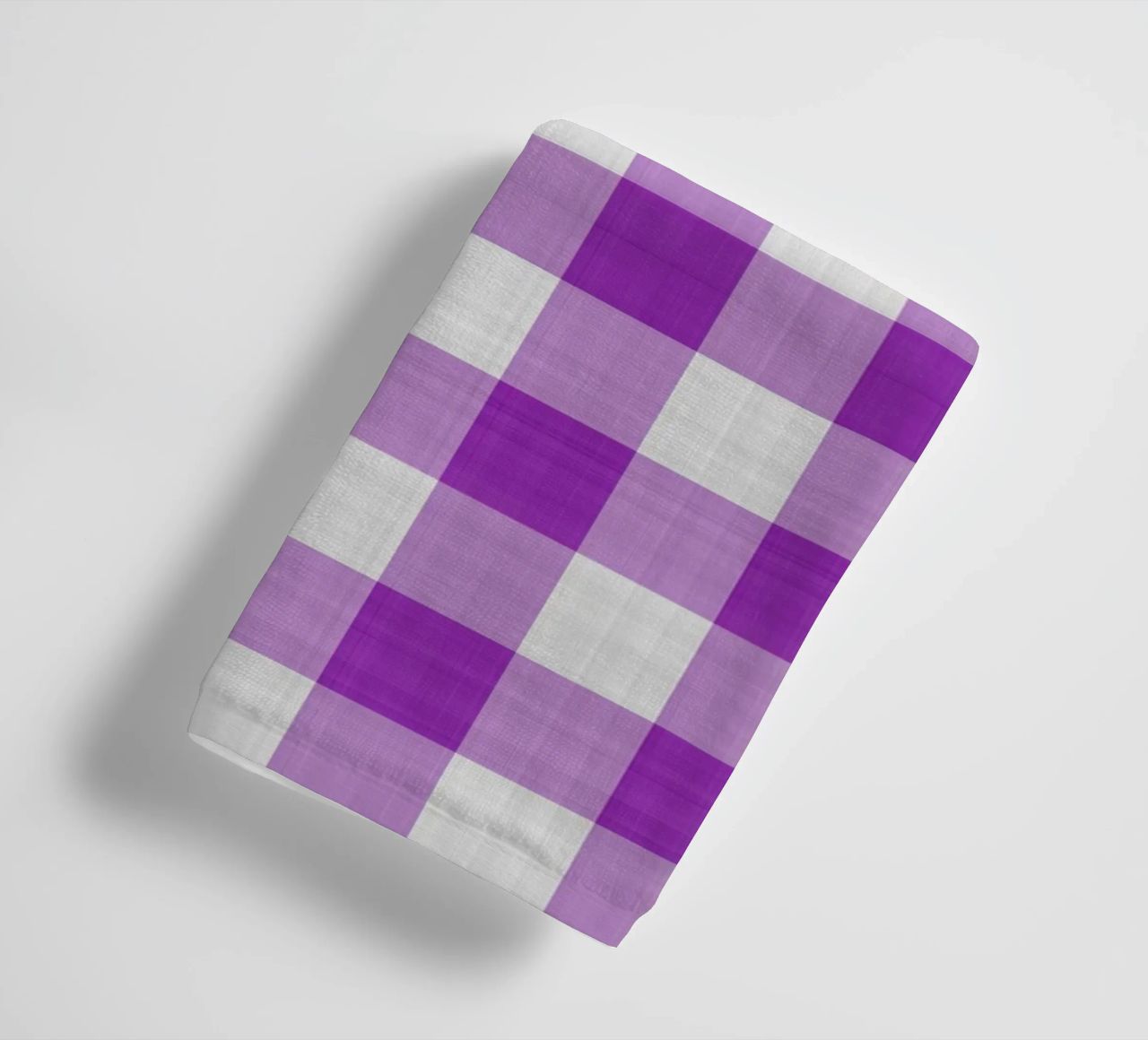 Gingham in viola chiaro grande asciugamano da bagno da Happy Littles