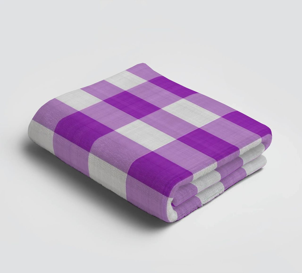 Gingham in viola chiaro grande asciugamano da bagno da Happy Littles