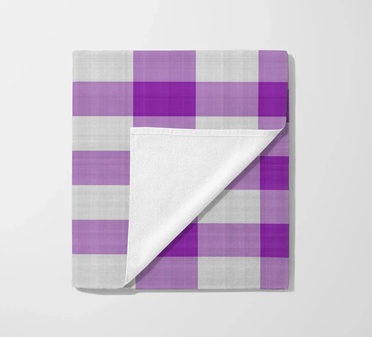 Gingham in viola chiaro grande telo mare da Happy Littles