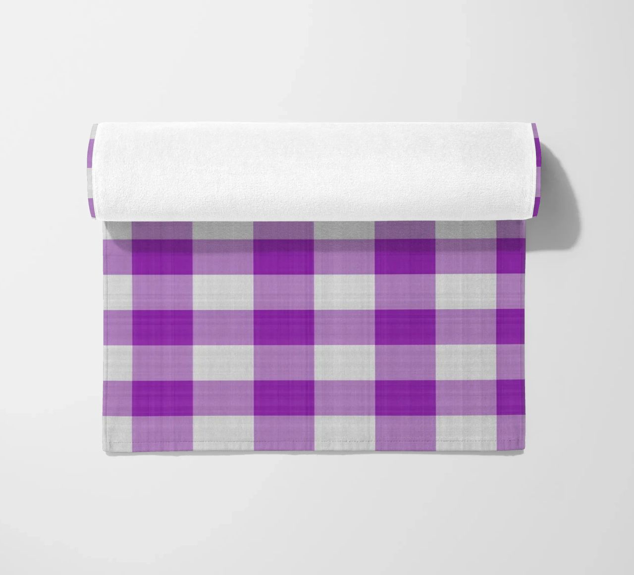 Gingham in viola chiaro grande telo mare da Happy Littles