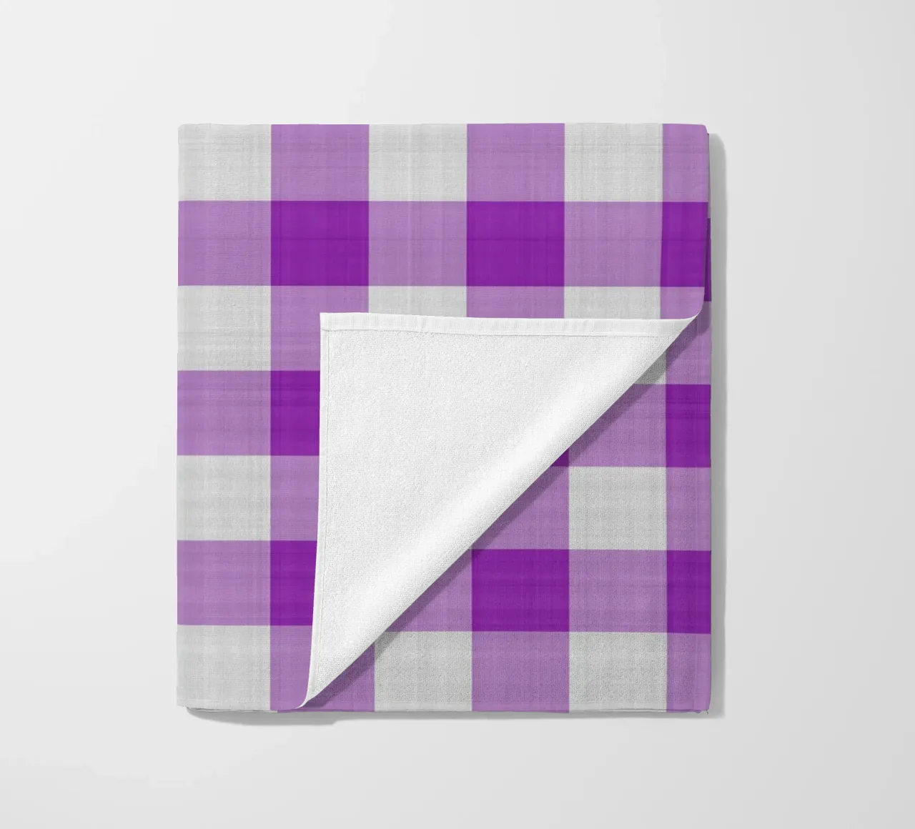 Gingham in viola chiaro grande telo mare da Happy Littles