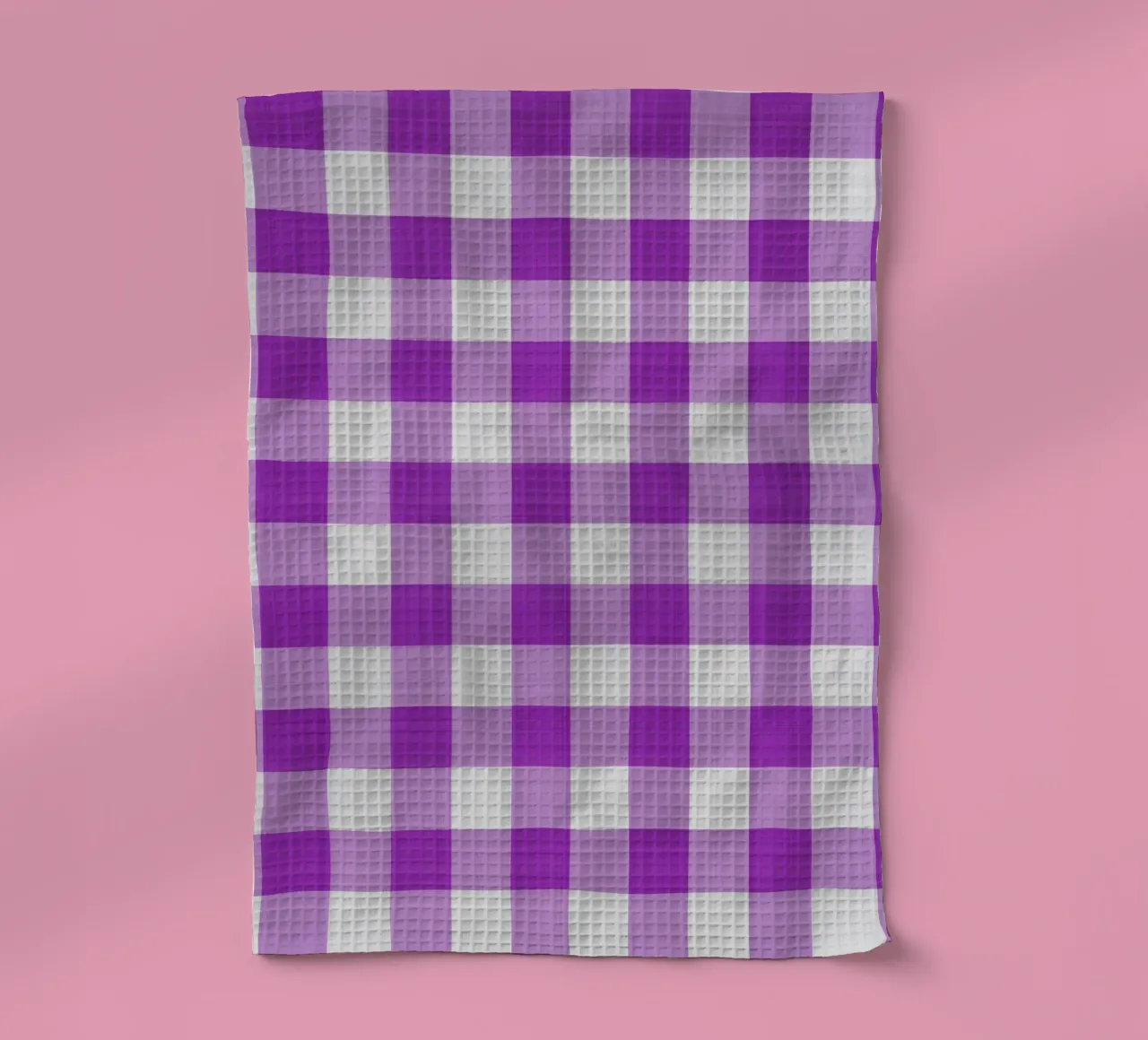 Gingham in viola chiaro grande canovaccio da cucina da Happy Littles
