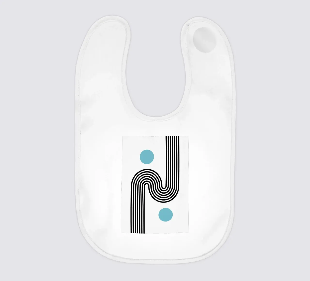 Curve astratte e cerchi - Modernamente minimalista in verde acqua e nero A bavaglino da NorwesClub
