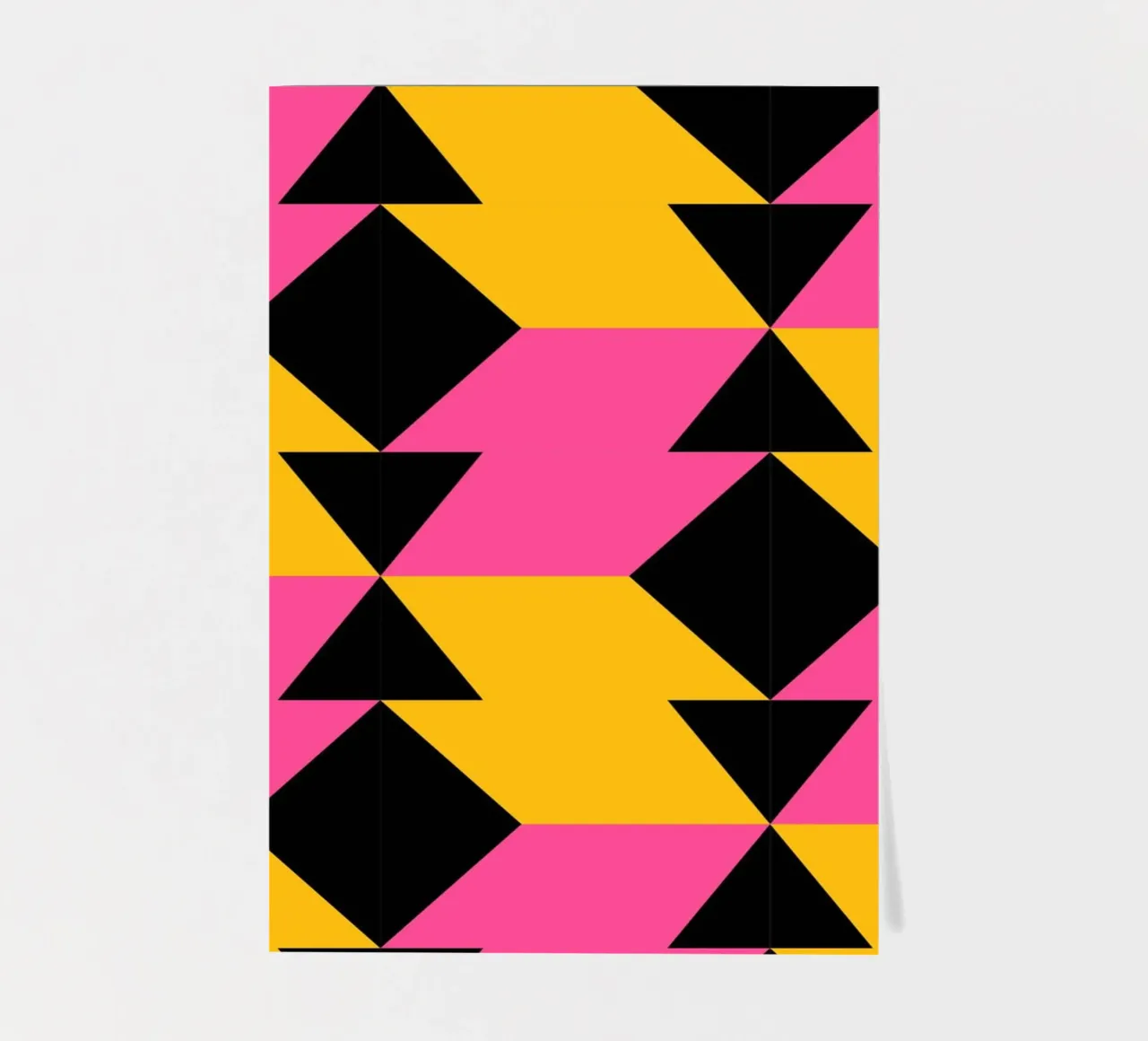 Op Art Zigzag Pattern - Pink, Yellow & Black Geometric Print sticker sheet by NorwesClub