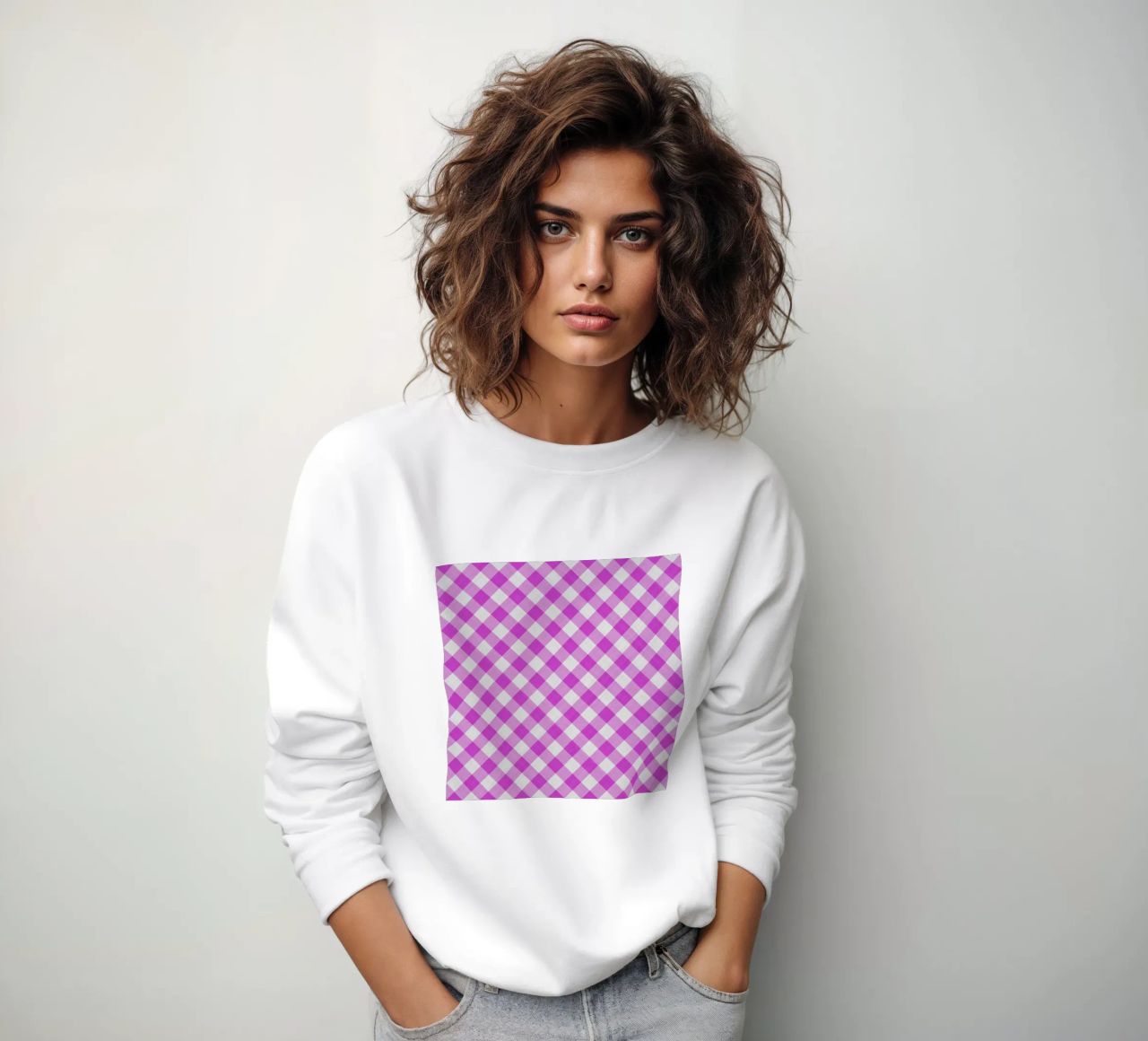 Gingham in fucsia felpa da Happy Littles
