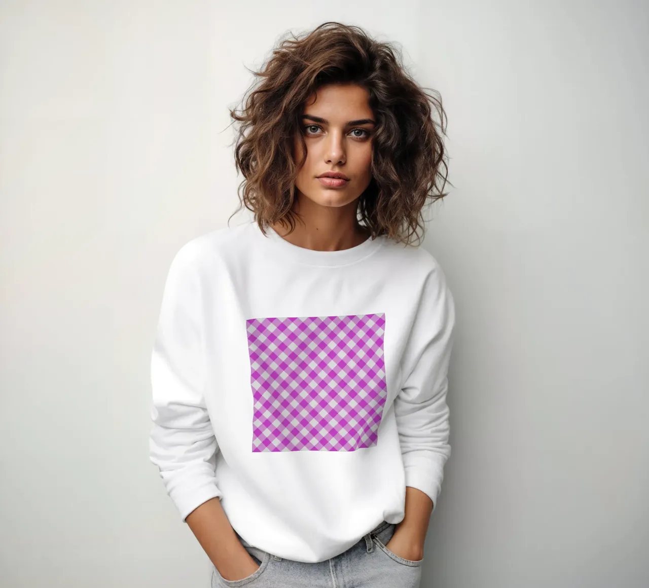 Gingham in fucsia felpa da Happy Littles