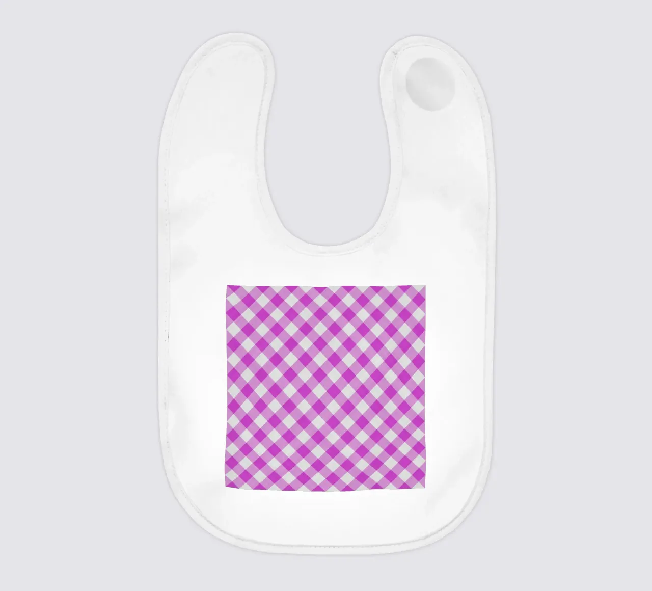 Gingham in fucsia bavaglino da Happy Littles