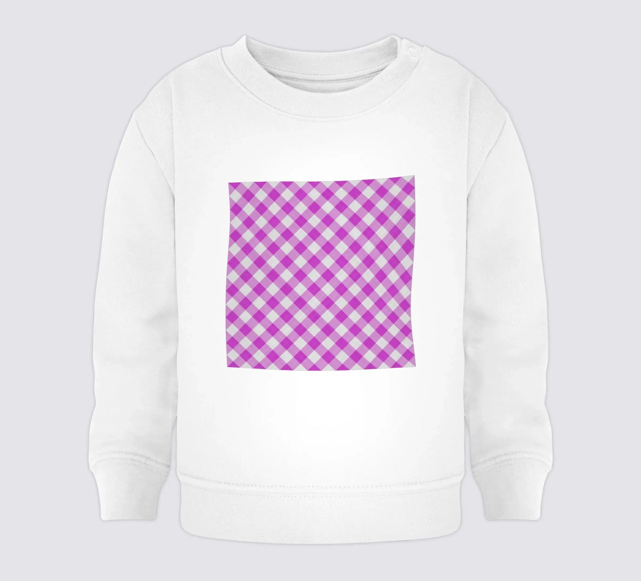 Gingham in fucsia felpa neonato da Happy Littles