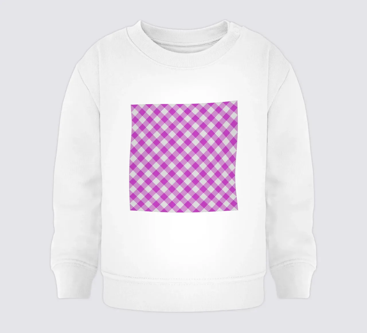 Gingham in fuchsia baby sweatshirt by Happy Littles