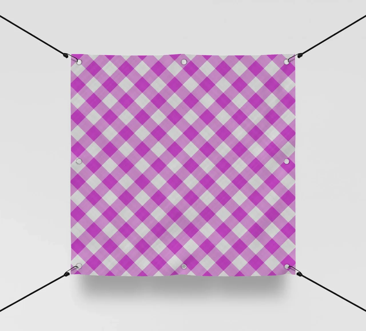 Gingham in fucsia telo in pvc da Happy Littles