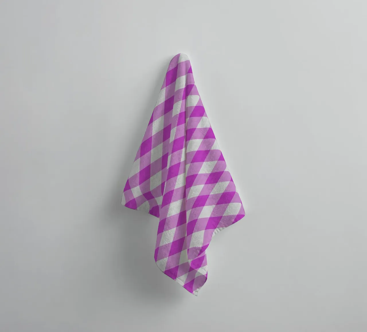 Gingham in fucsia asciugamano da bagno da Happy Littles