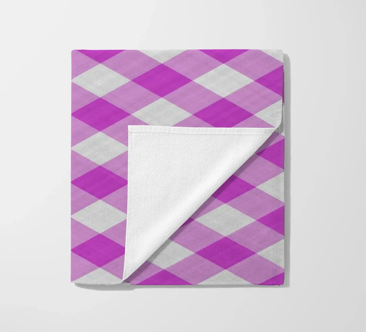 Gingham in fucsia telo mare da Happy Littles