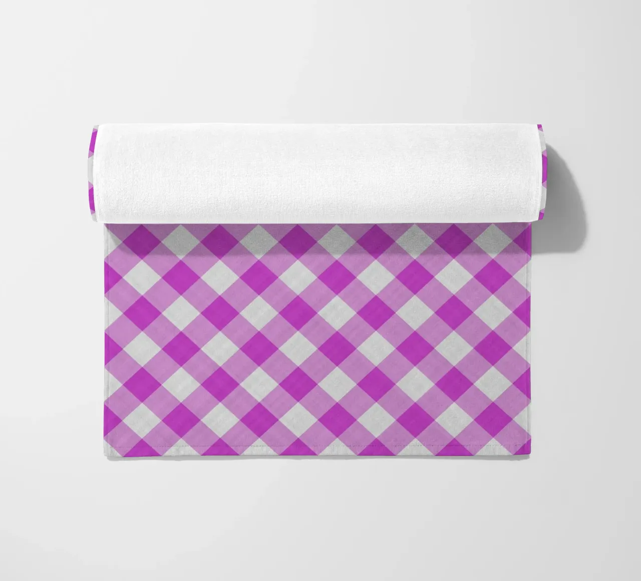 Gingham in fucsia telo mare da Happy Littles