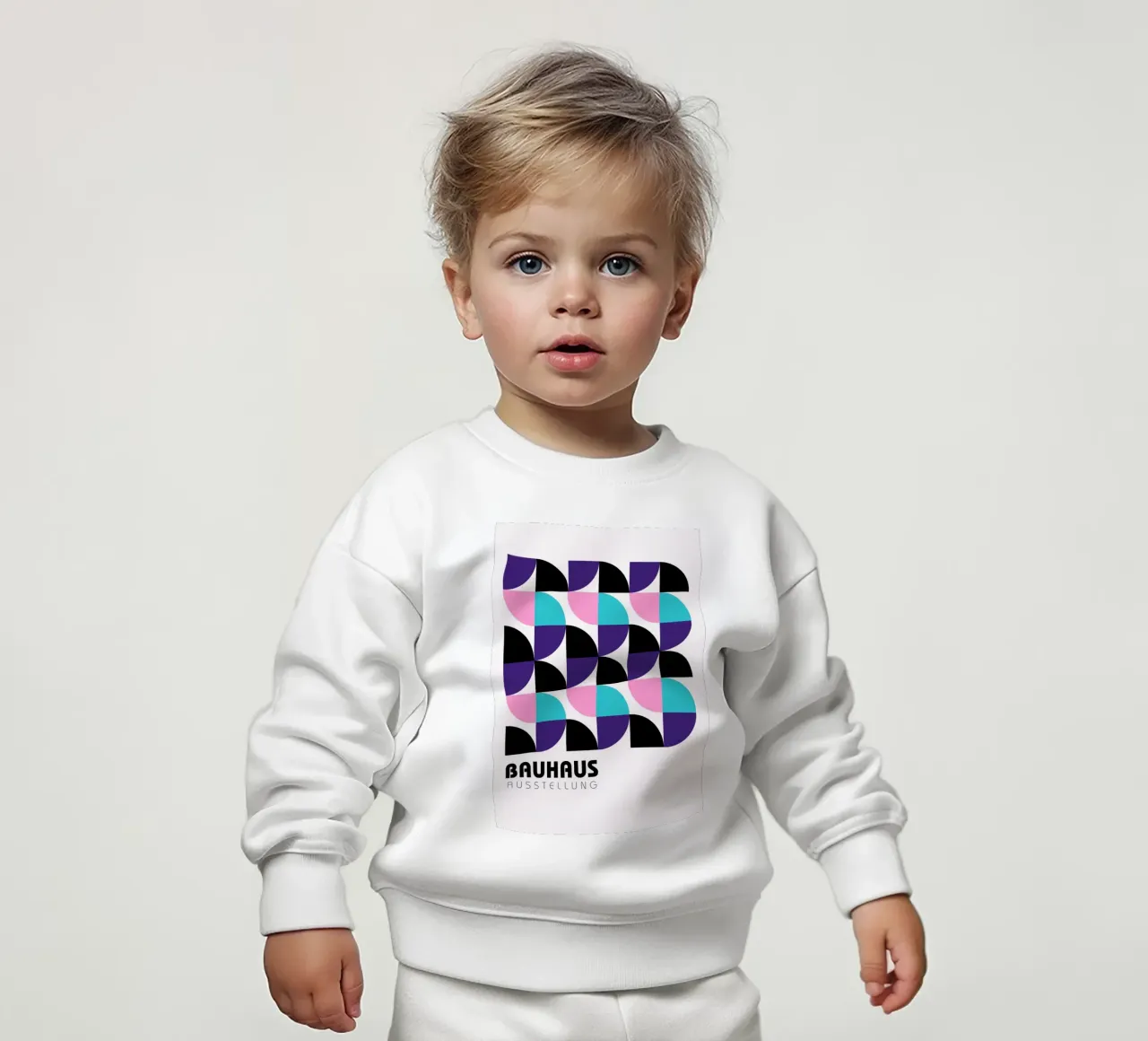 Bauhaus Geometric Grid - Modern Abstract Pop Art Print sudadera de bebé de NorwesClub