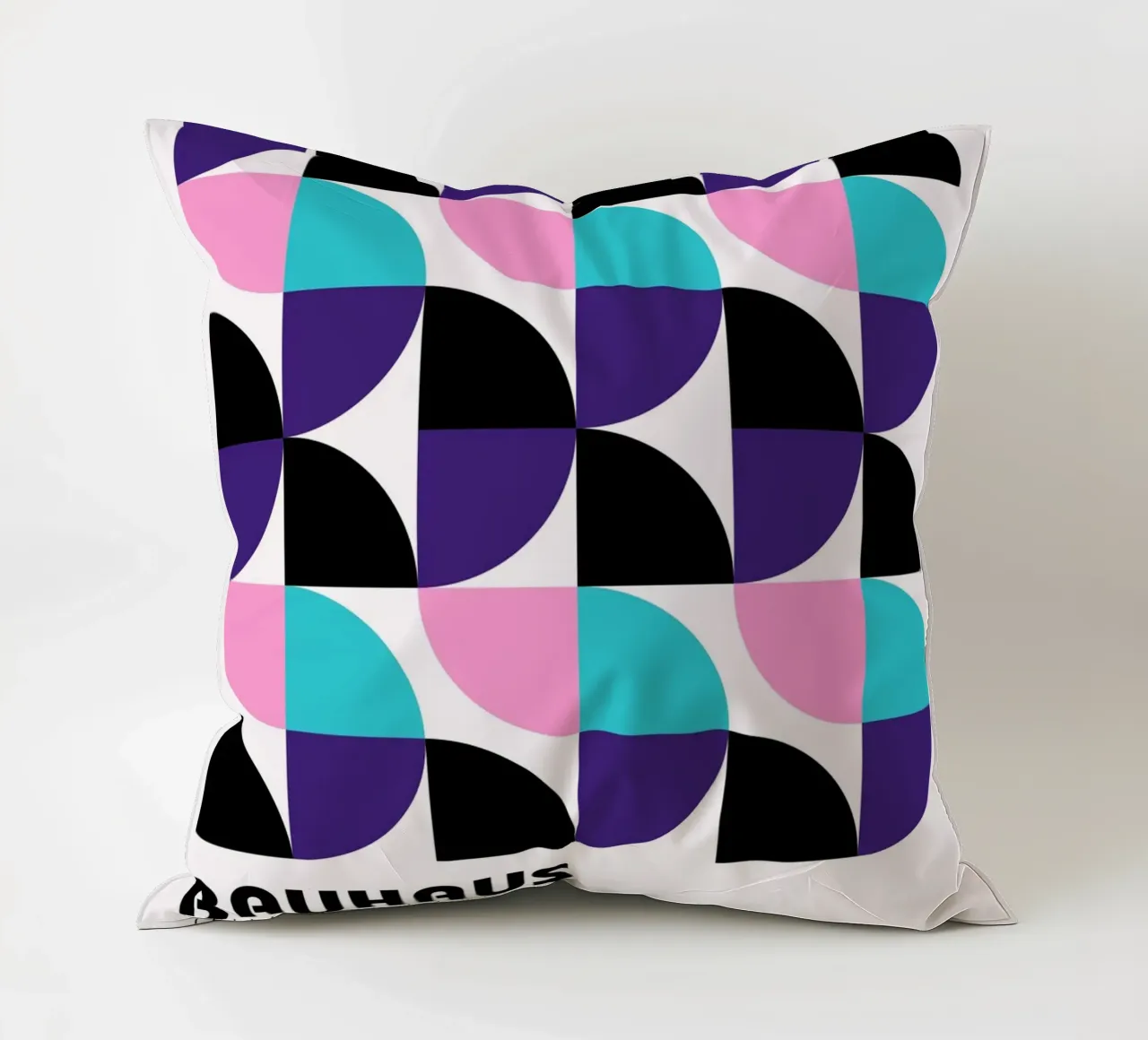Bauhaus Geometric Grid - Modern Abstract Pop Art Print coussin de NorwesClub