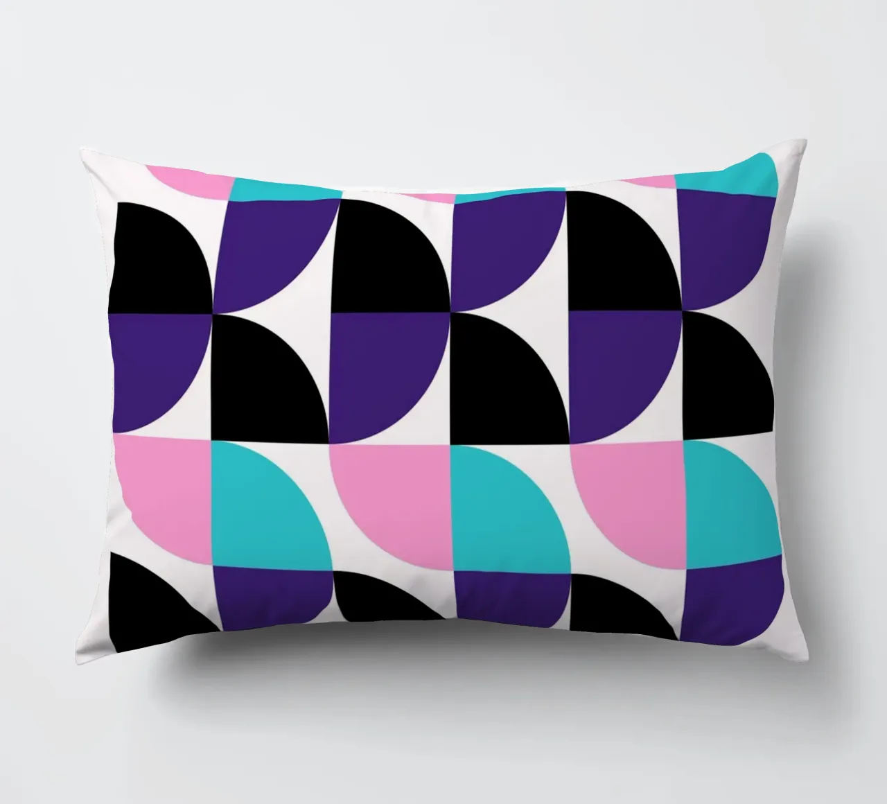 Bauhaus Geometric Grid - Modern Abstract Pop Art Print coussin de NorwesClub