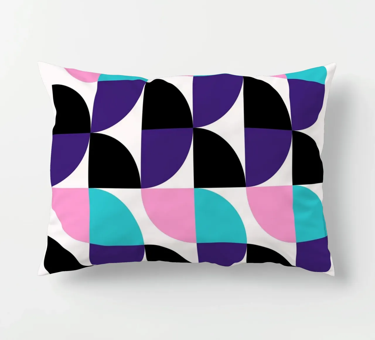 Bauhaus Geometric Grid - Modern Abstract Pop Art Print coussin de NorwesClub