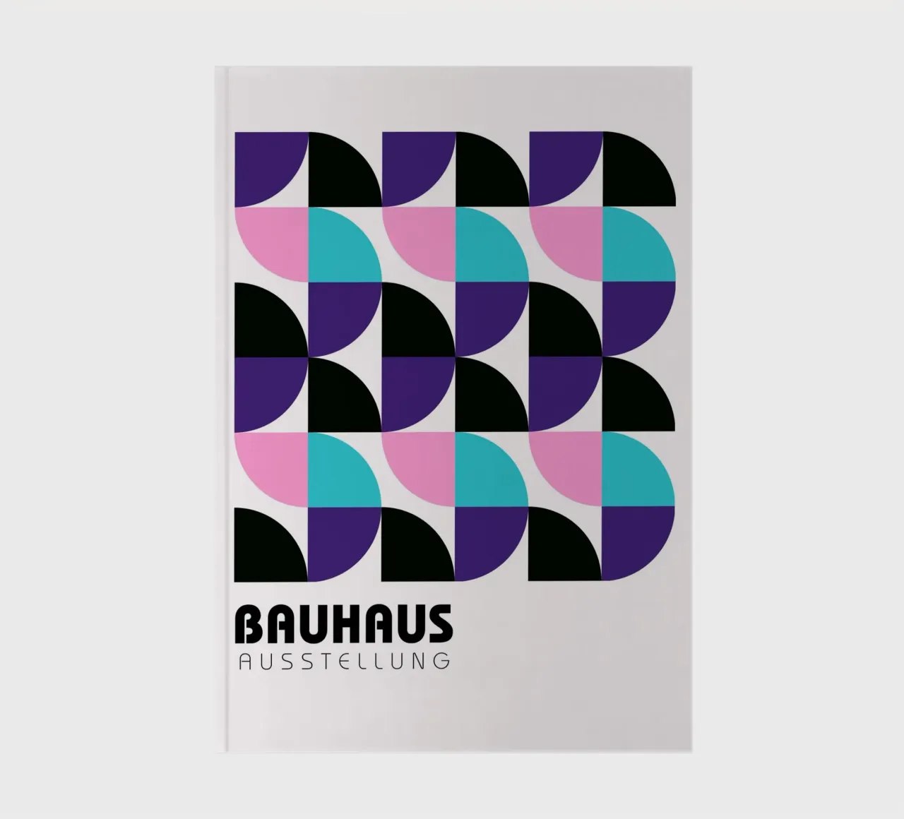 Bauhaus Geometric Grid - Modern Abstract Pop Art Print notebook by NorwesClub