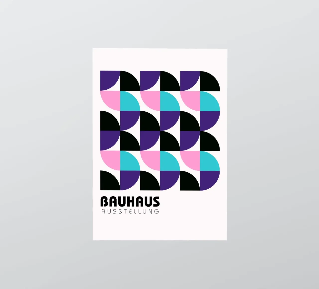 Bauhaus Geometric Grid - Modern Abstract Pop Art Print pegatina de NorwesClub