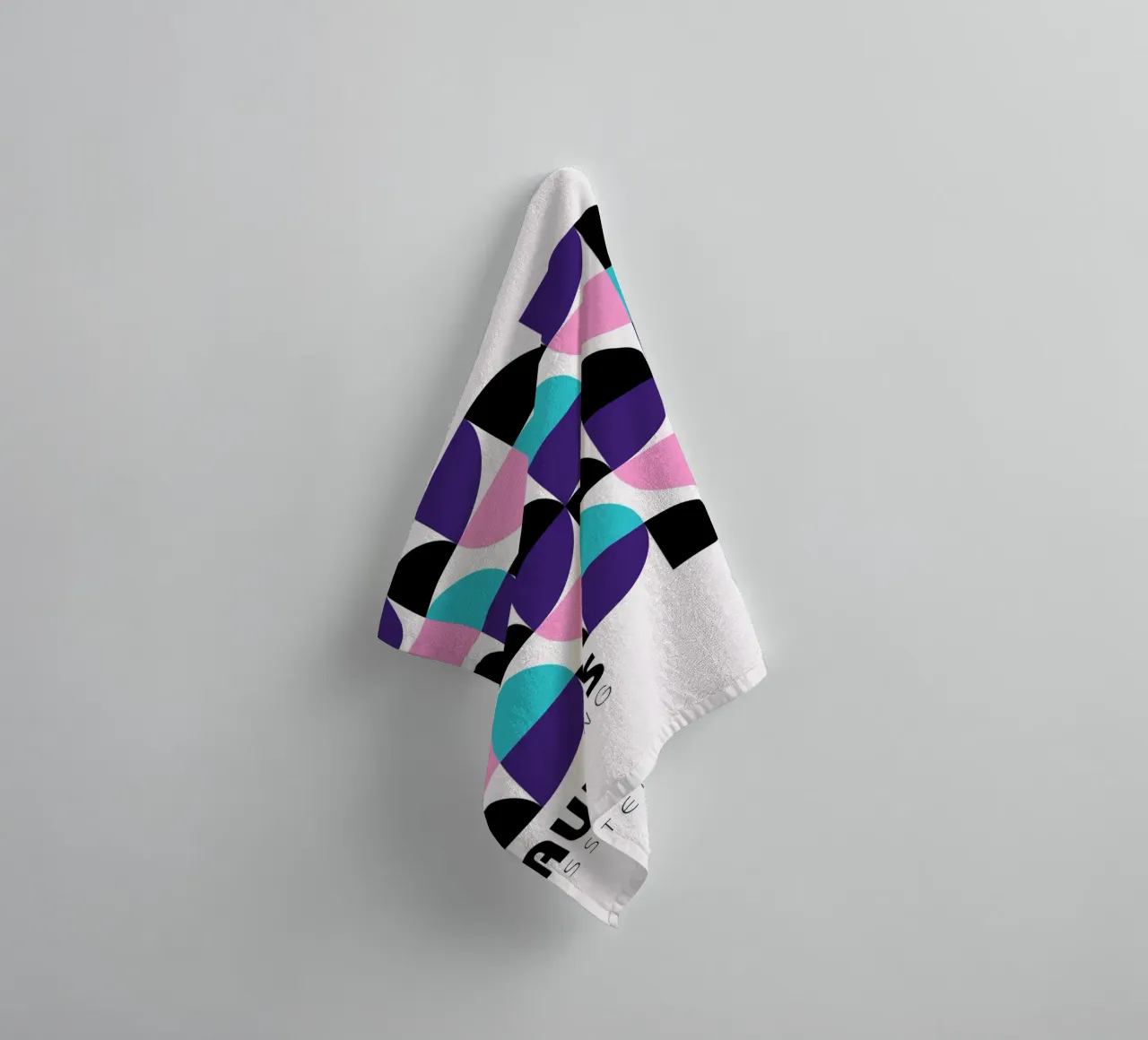 Bauhaus Geometric Grid - Modern Abstract Pop Art Print towel by NorwesClub