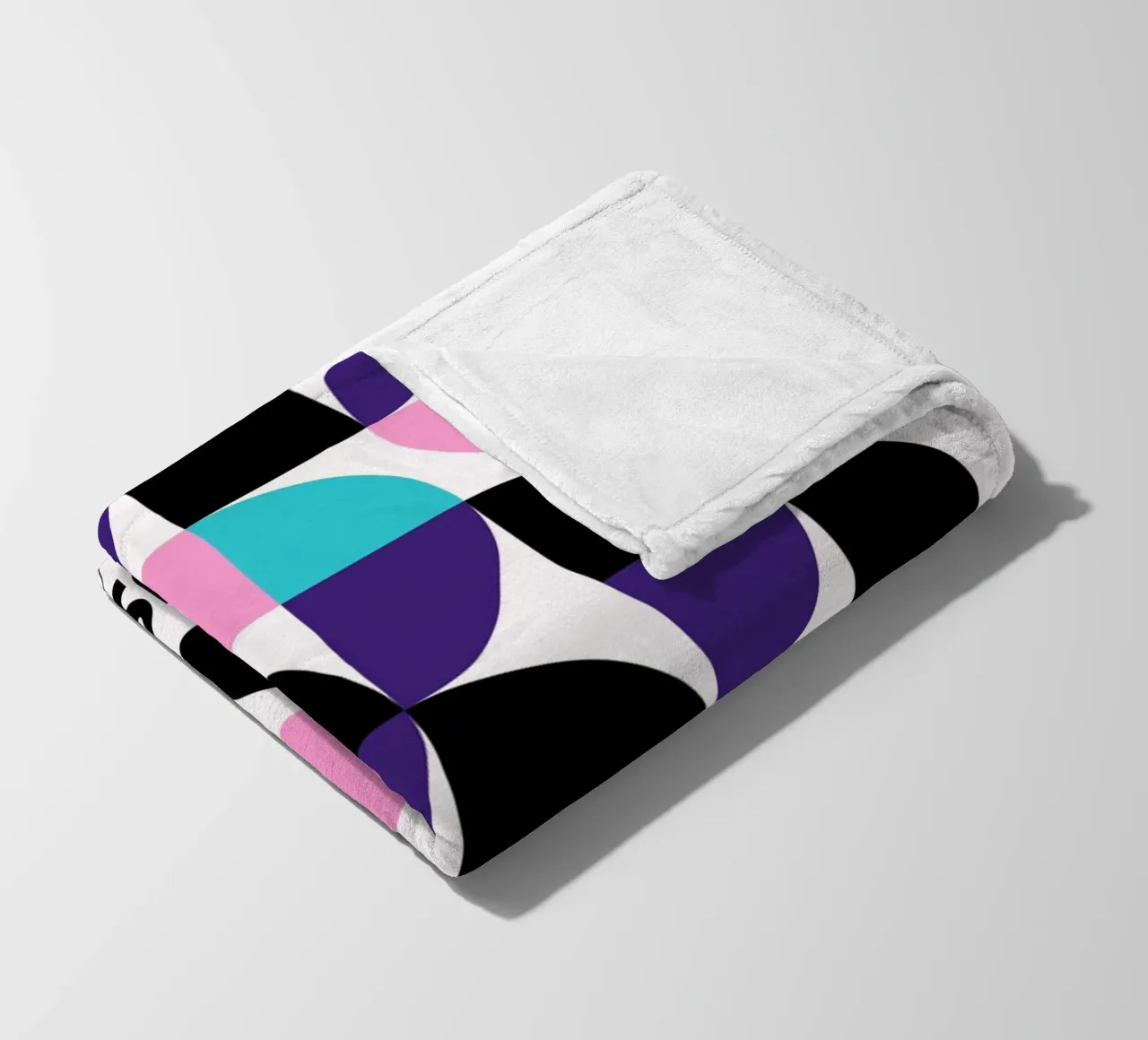 Bauhaus Geometric Grid - Modern Abstract Pop Art Print Fleecedecke von NorwesClub