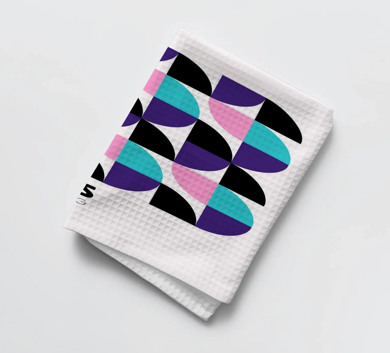 Bauhaus Geometric Grid - Modern Abstract Pop Art Print torchon de NorwesClub