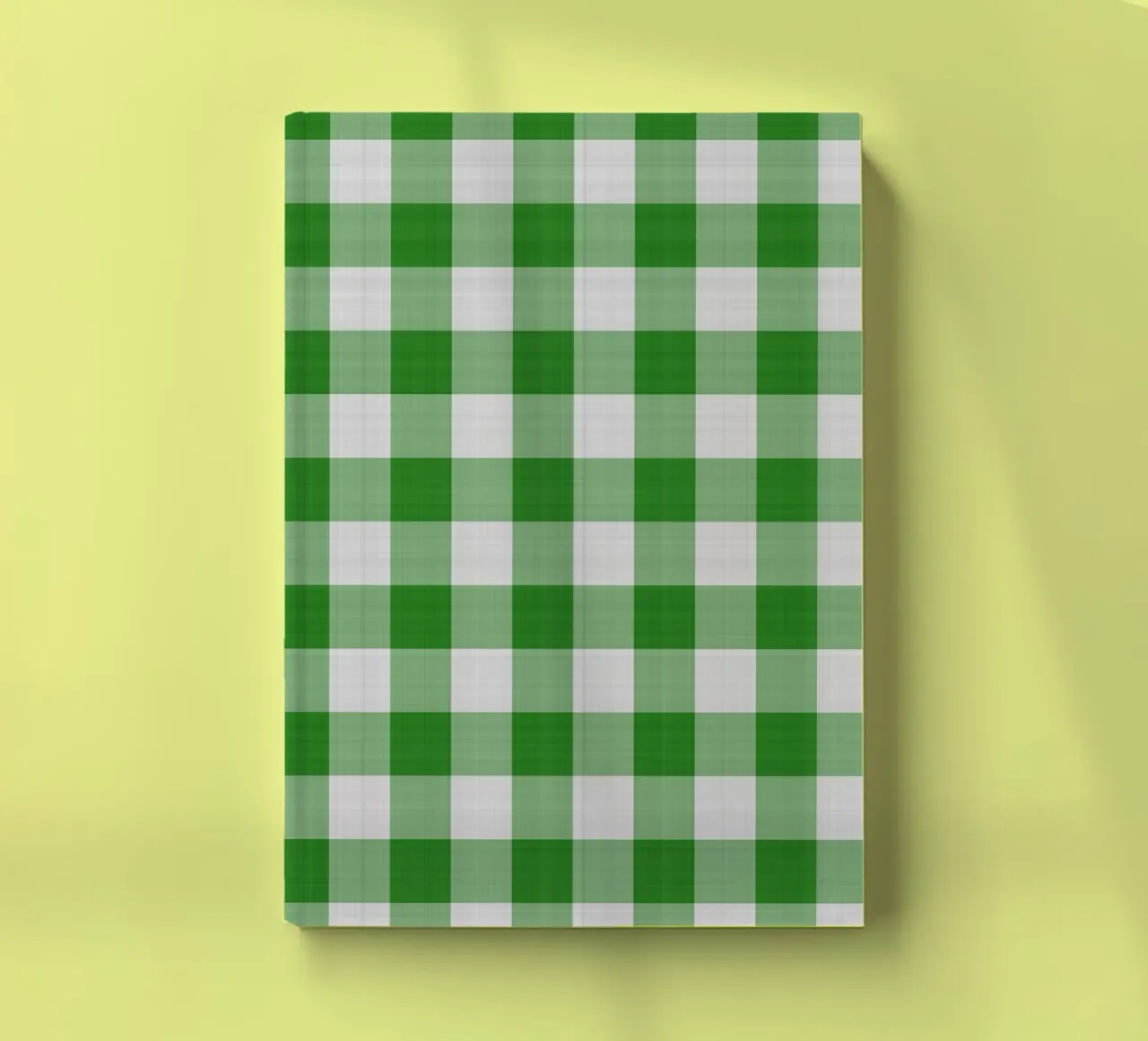 Gingham in Green Large notebook by Happy Littles