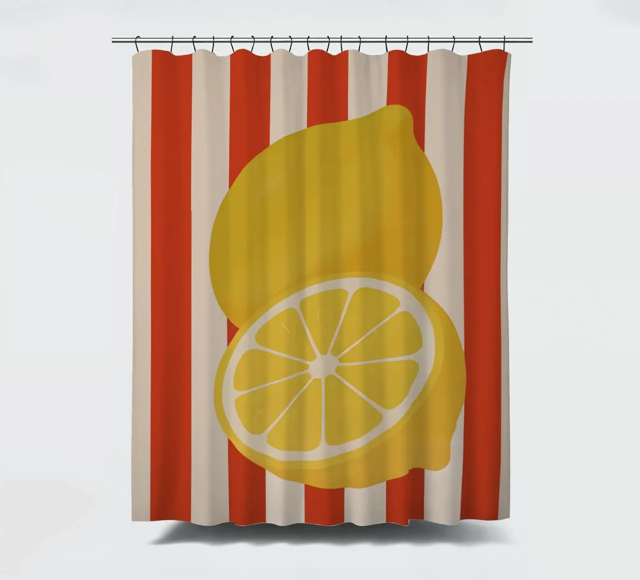 Zitrone Pop Art Duschvorhang von Attaboy Dsgn