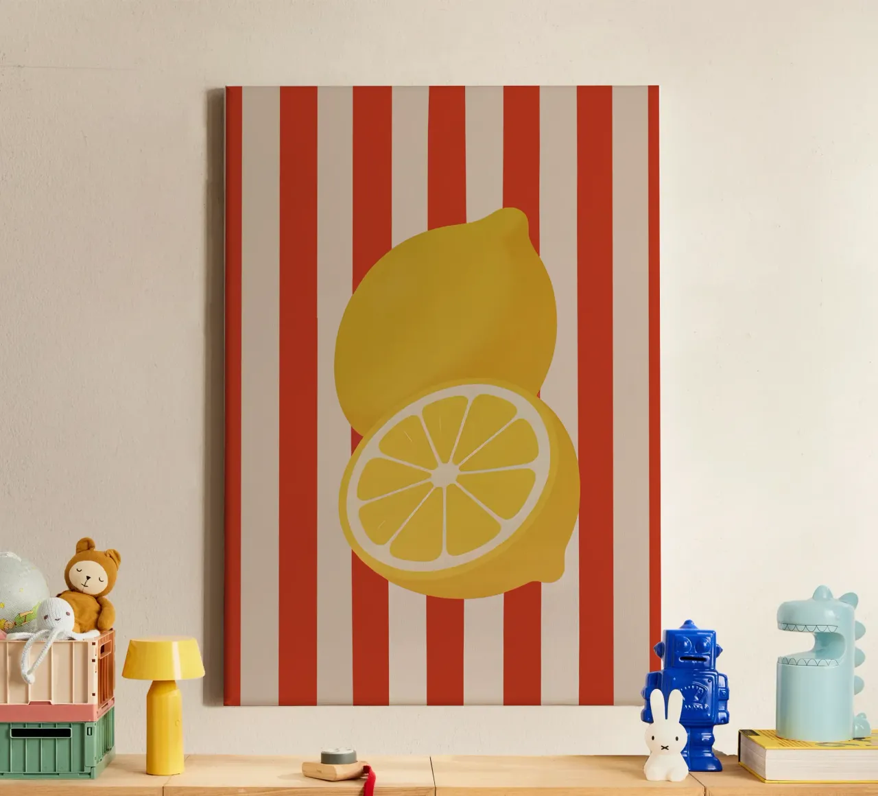 Lemon Pop Art canvas by Attaboy Dsgn