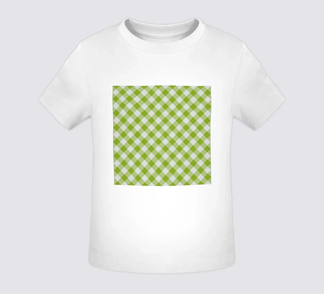 Gingham in verde maglietta neonato da Happy Littles