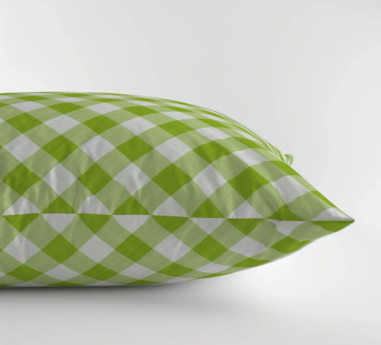 Gingham in verde cuscino da Happy Littles