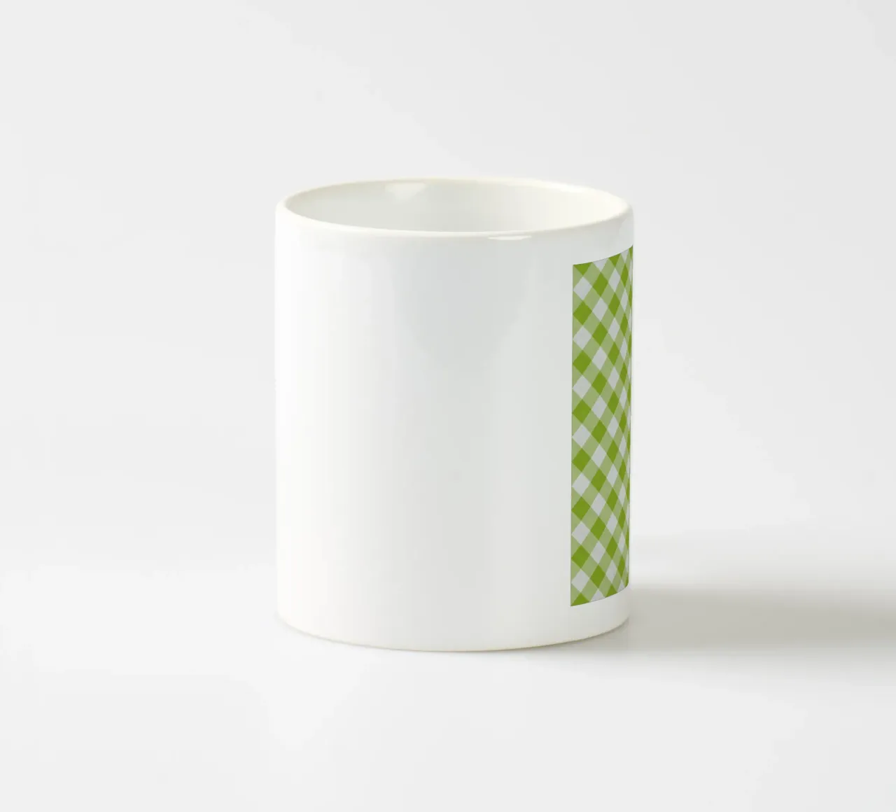 Gingham in verde tazza in ceramica da Happy Littles