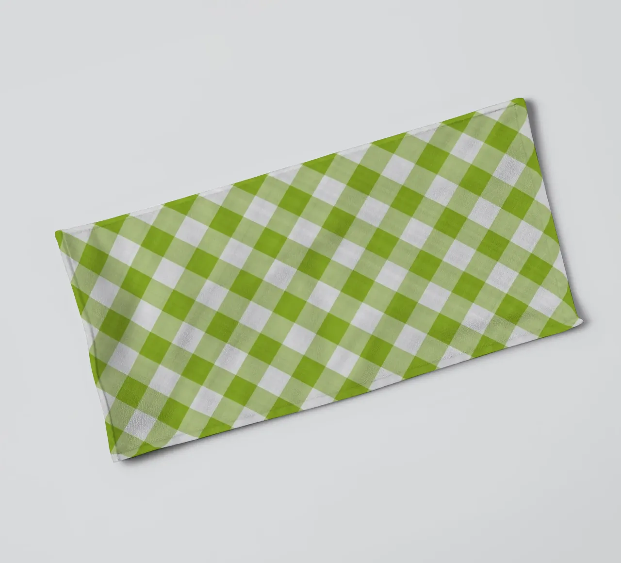 Gingham in verde asciugamano da bagno da Happy Littles