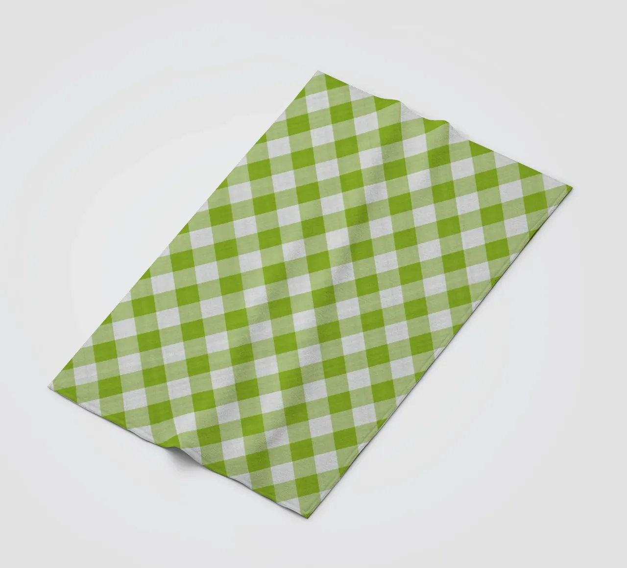 Gingham in verde coperta in pile da Happy Littles