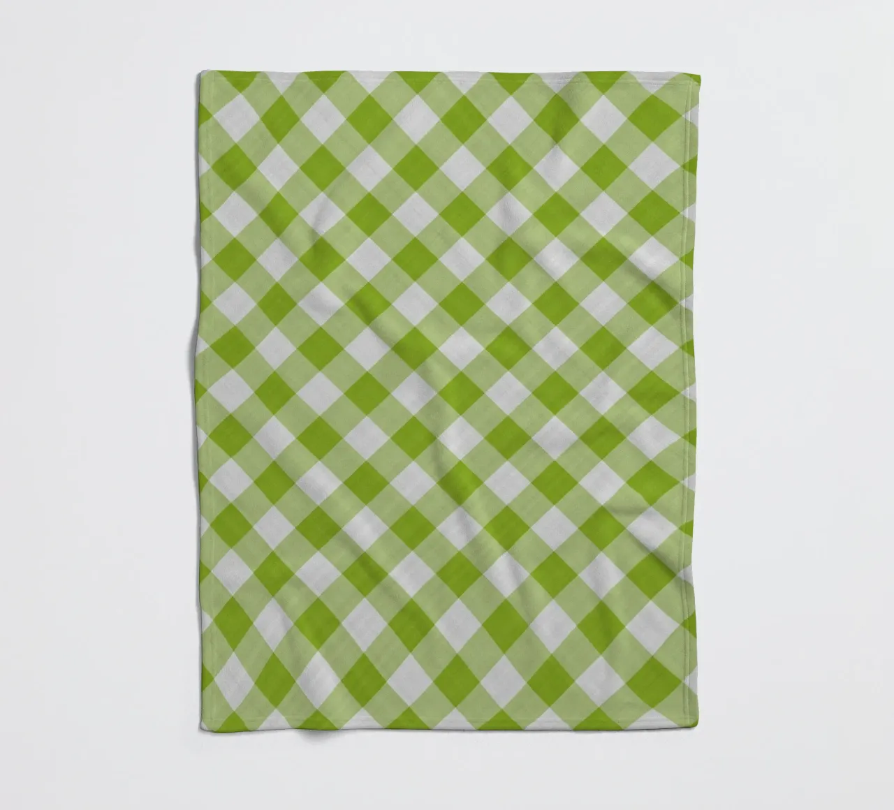 Gingham in verde coperta in pile da Happy Littles