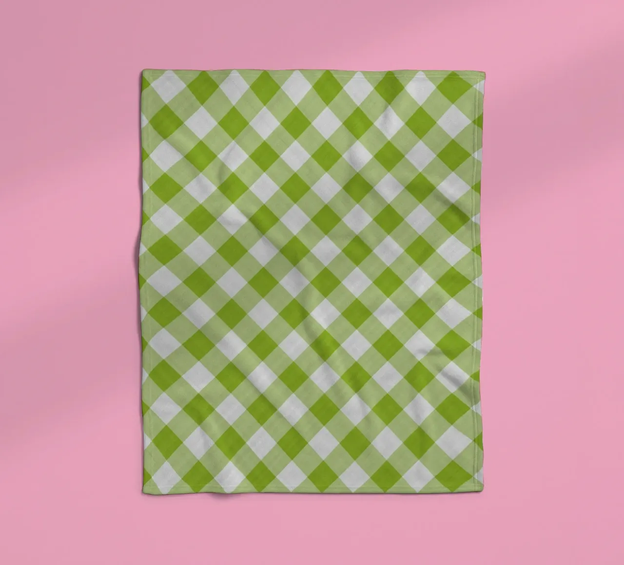 Gingham in verde coperta in pile da Happy Littles