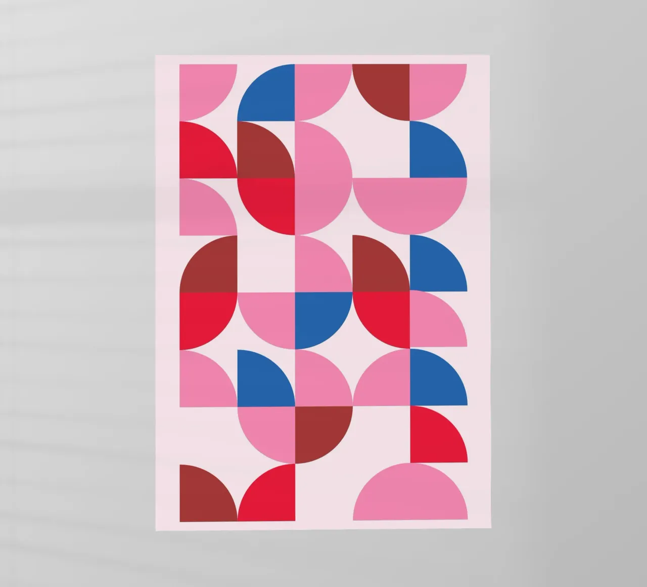 Colorful Geometric Harmony - Bauhaus Inspired Abstract Patte backlit film by NorwesClub