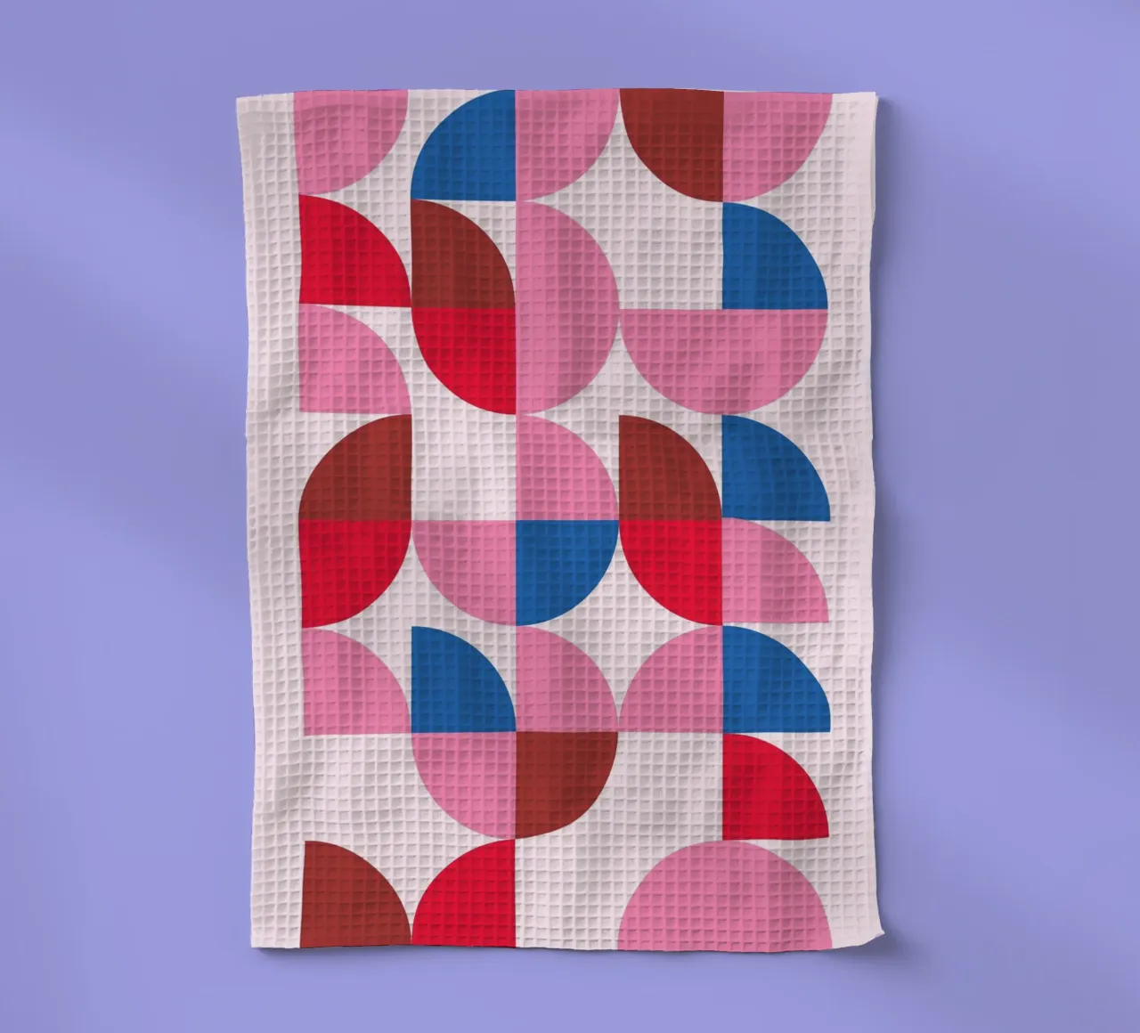 Harmonie géométrique colorée - Patte abstraite inspirée du Bauhaus torchon de NorwesClub