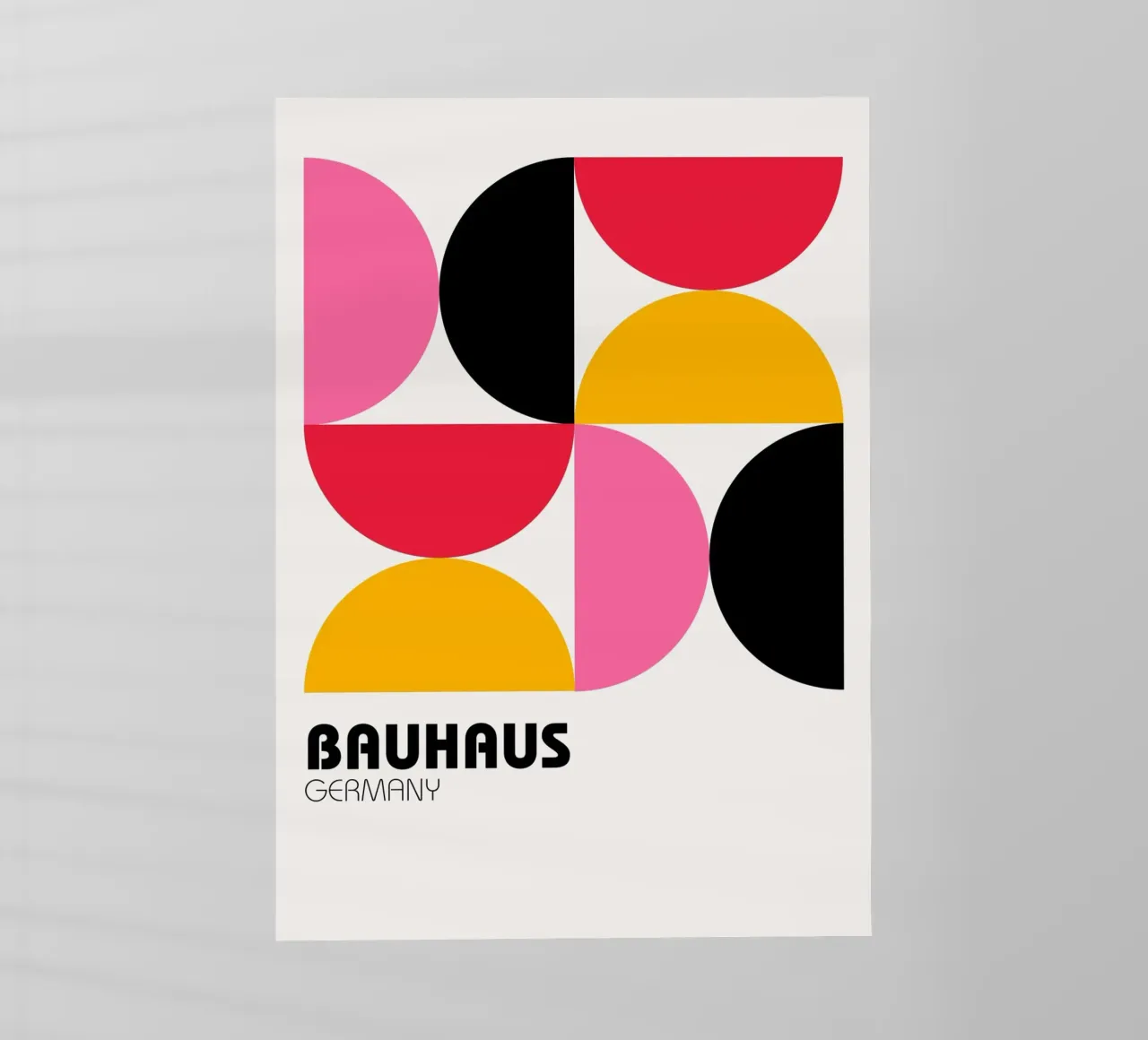 Bauhaus Alemania Pop - Geometric Abstract Art Print lámina retroiluminada de NorwesClub