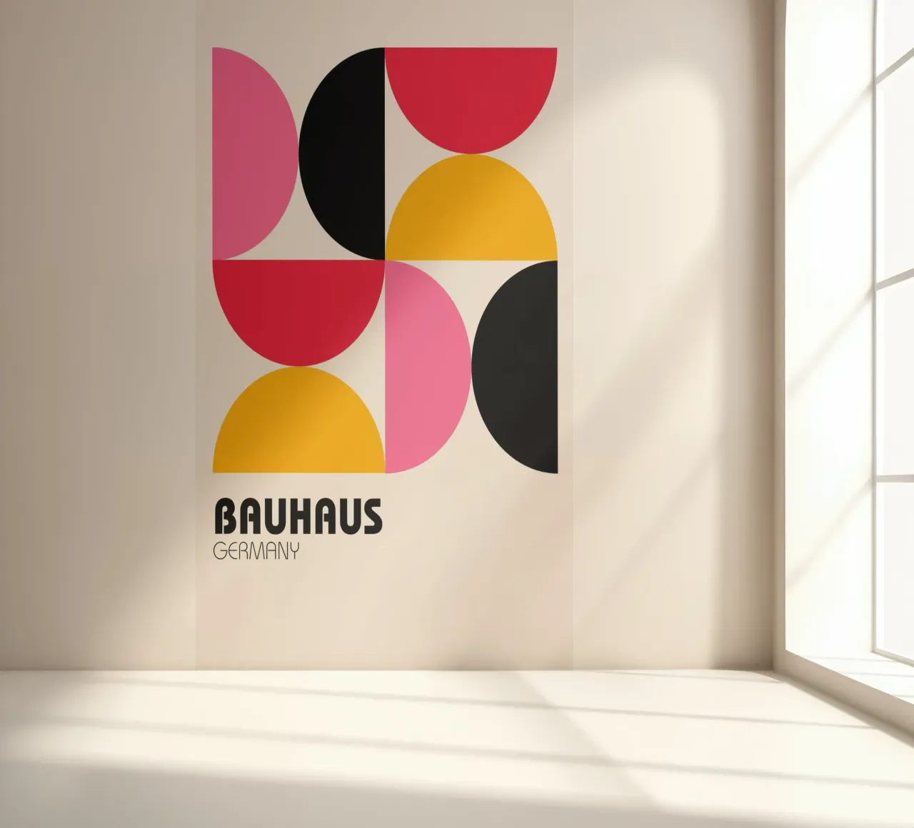 Bauhaus Germany Pop - Impression d'art abstrait géométrique papier peint photo de NorwesClub