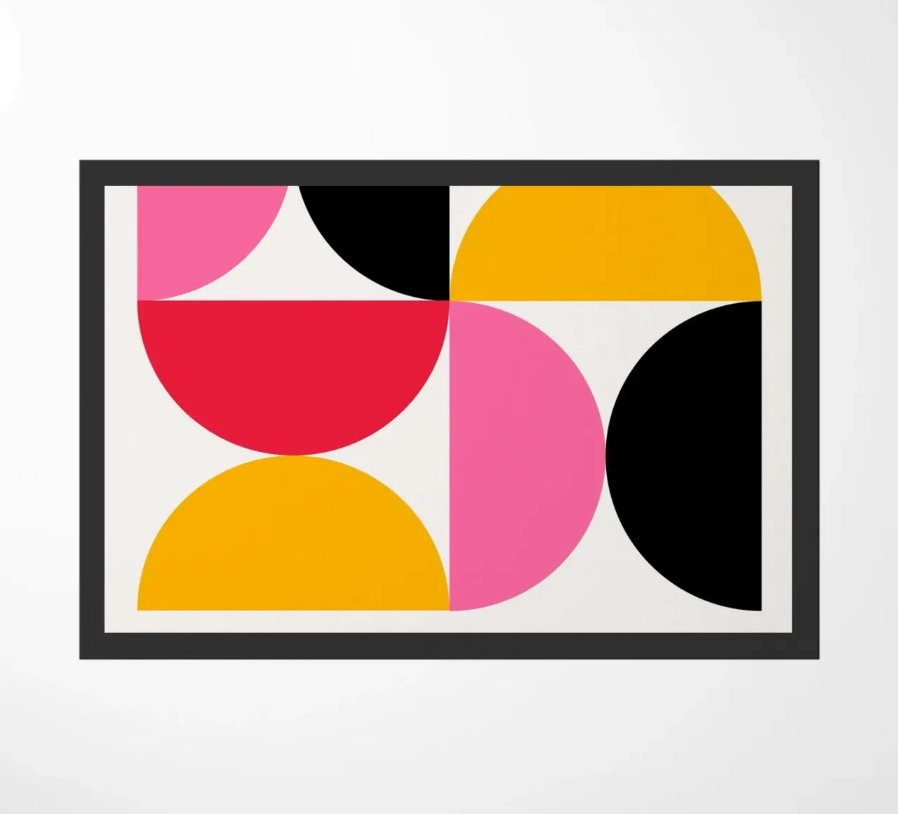 Bauhaus Germany Pop - Geometric Abstract Art Print doormat by NorwesClub