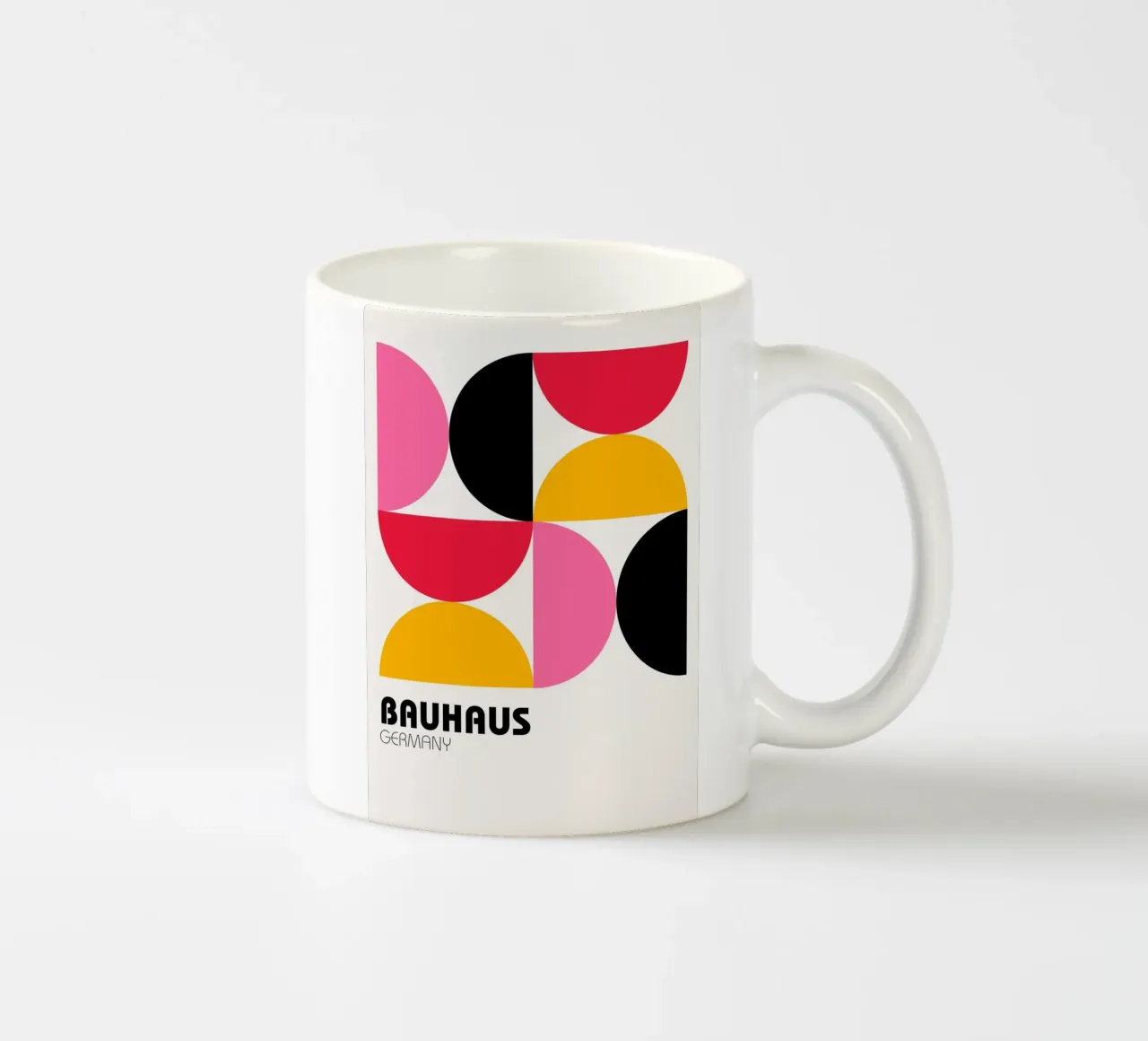 Bauhaus Duitsland Pop - Geometrische abstracte kunstdruk keramische mok van NorwesClub